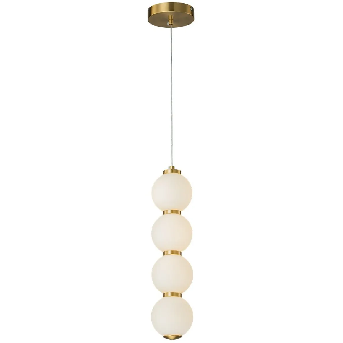 4-Light LED Frosted Glass Strand Globe Pendant Light