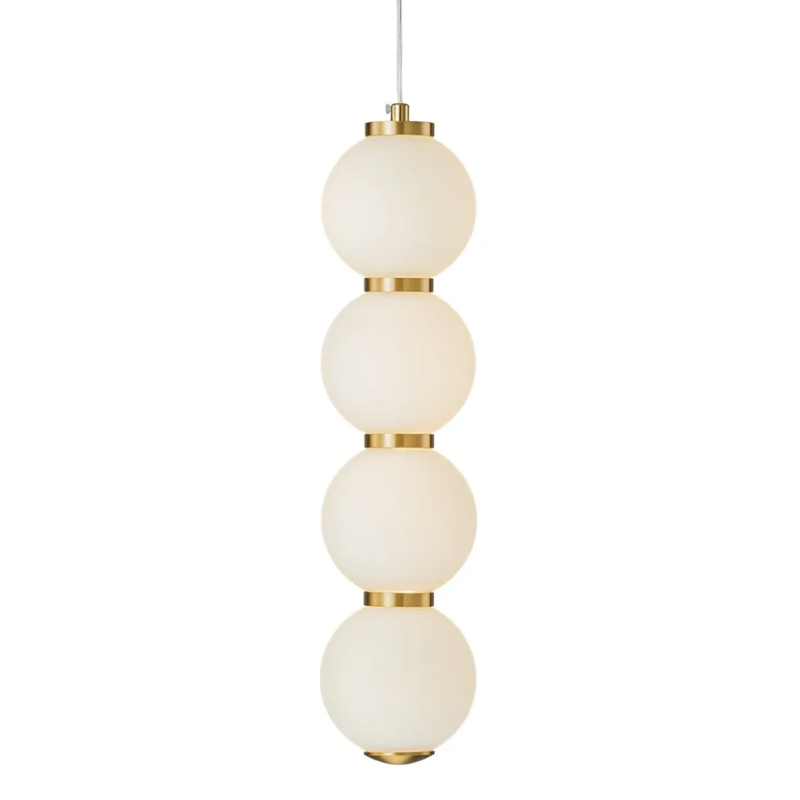 4-Light LED Frosted Glass Strand Globe Pendant Light
