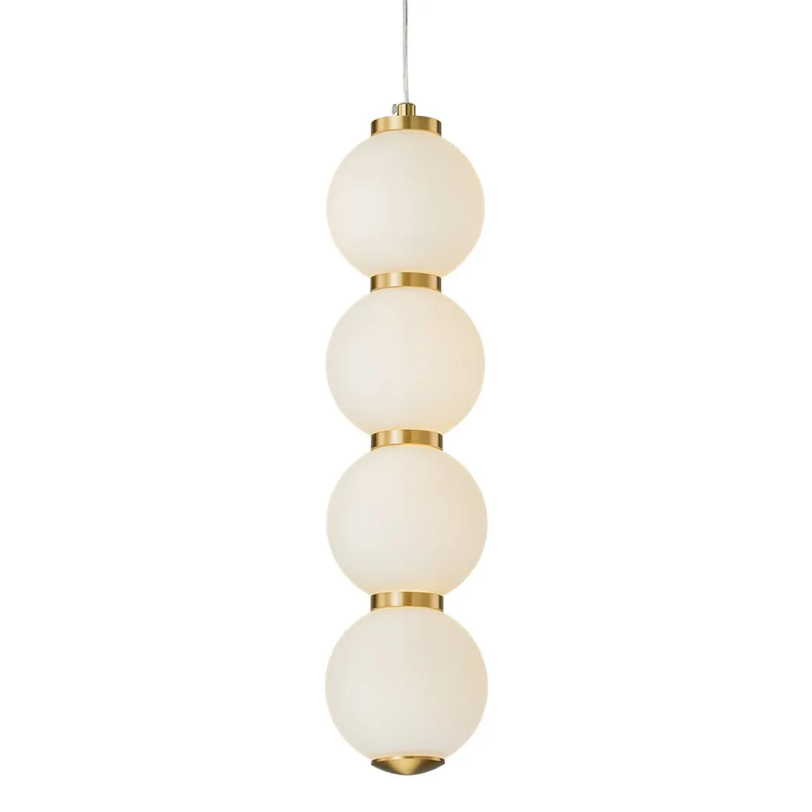 4-Light LED Frosted Glass Strand Globe Pendant Light