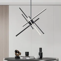 6-Light LED Rod Sputnik Chandelier