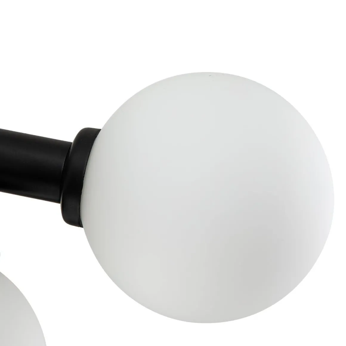16-Light Milky White Glass Globe Linear Sputnik Chandelier