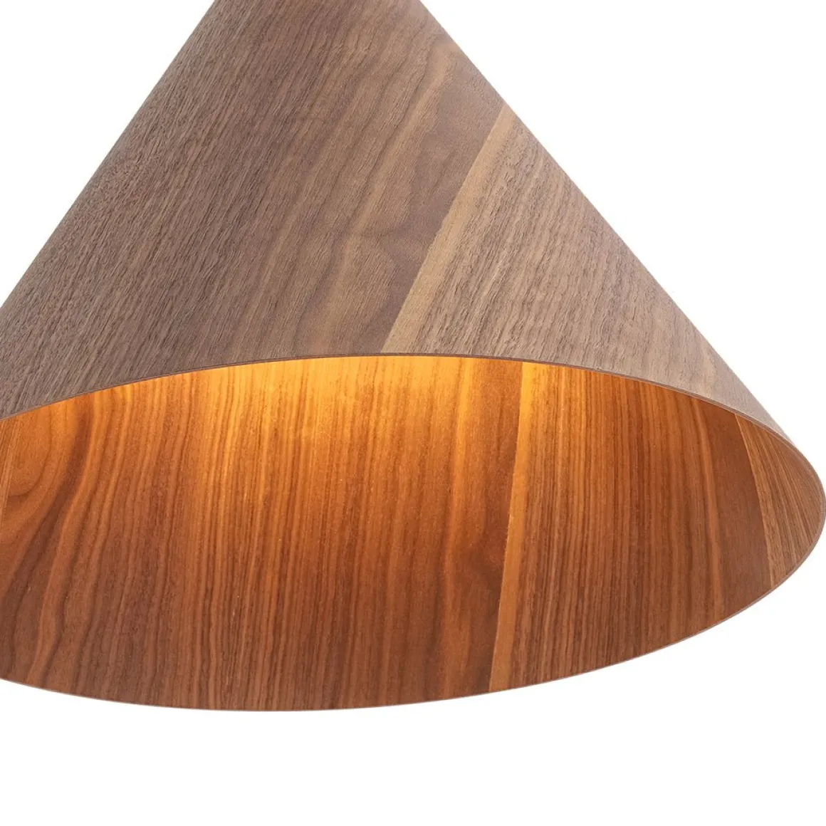 1-Light Modern Farmhouse Wood Grain Cone Kitchen Pendant