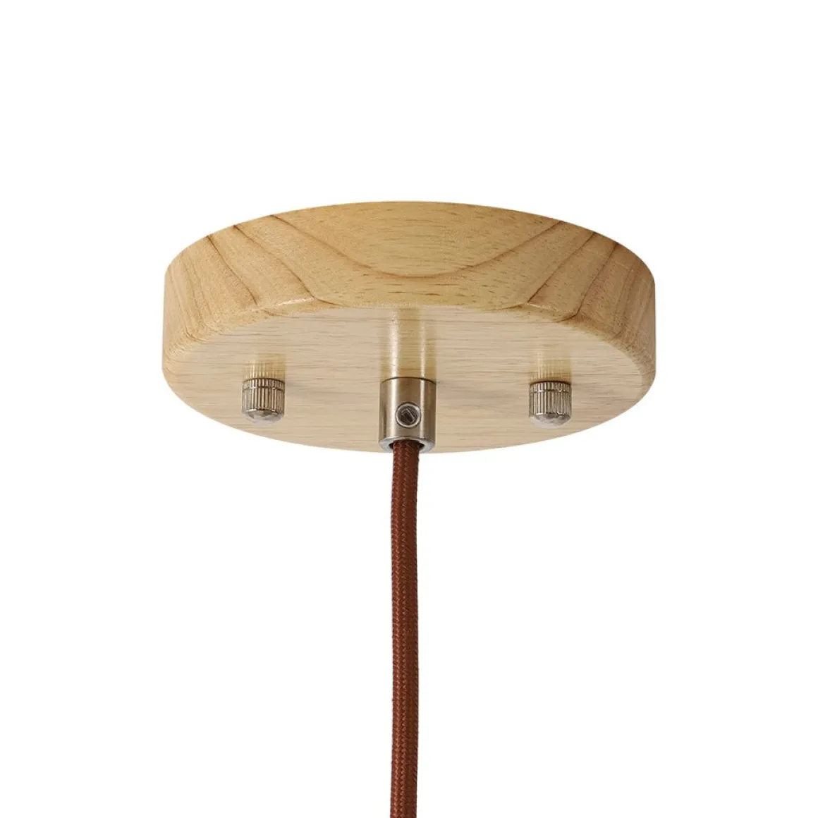 1-Light Modern Farmhouse Wood Grain Cone Kitchen Pendant