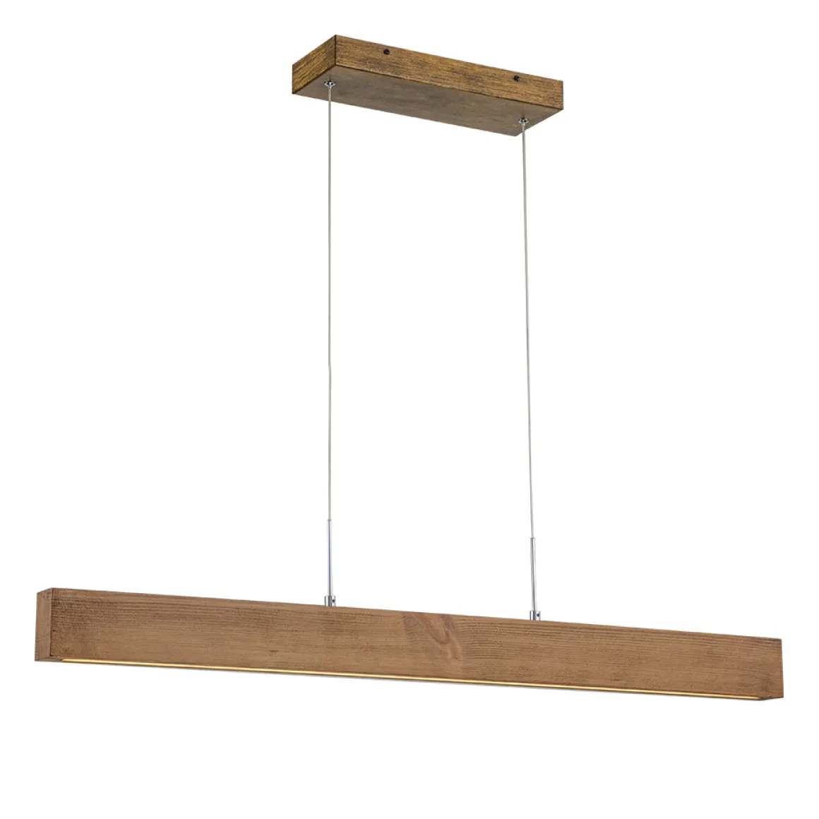 1-Light Modern Minimalist LED Wood Linear Chandelier