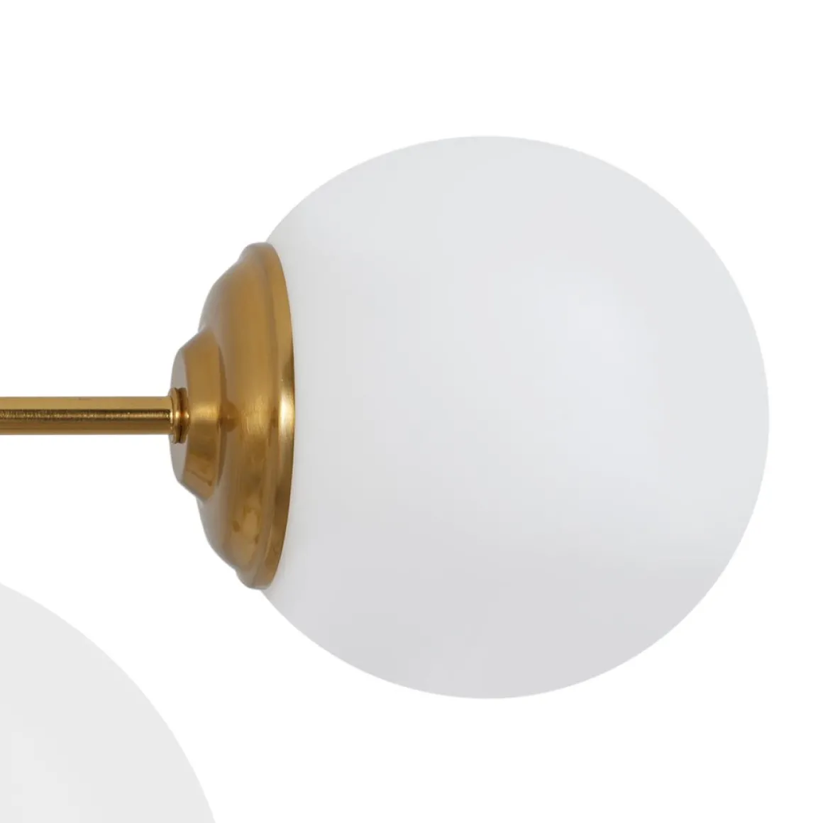 8-Light Opal Glass Bubble Sputnik Semi Flush Chandelier