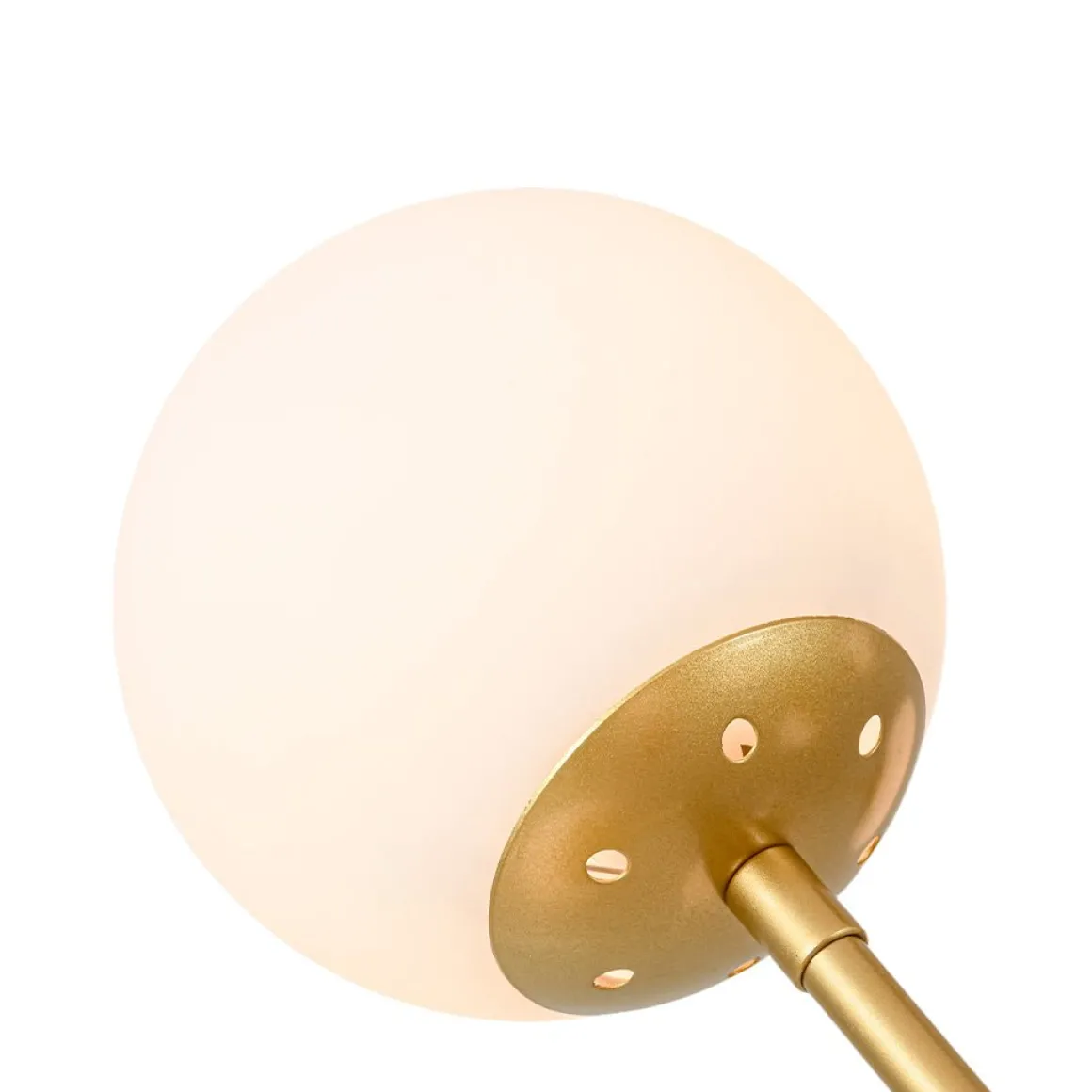 10-Light Opal Glass Globe Bubble Sputnik Branch Chandelier