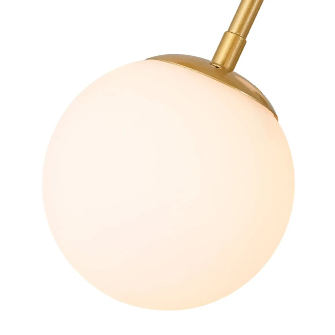 10-Light Opal Glass Globe Bubble Sputnik Branch Chandelier