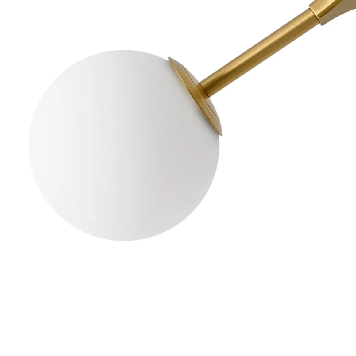 6-Light Opal Glass Globe Linear Branch Sputnik Chandelier