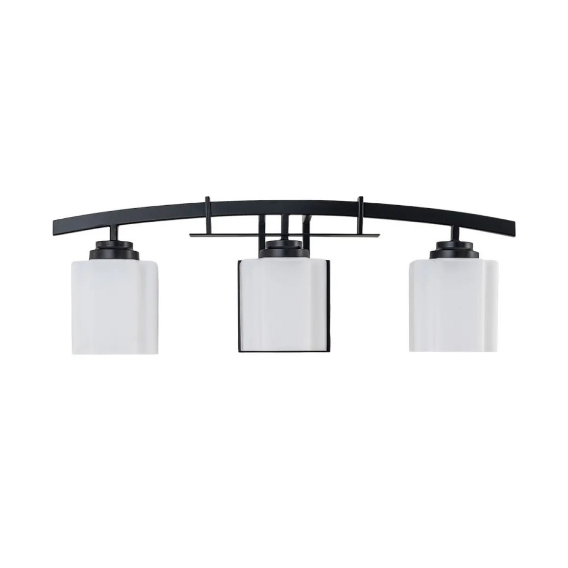 3-Light Shine Opal Glass Bathroom Vanity Wall Lamp