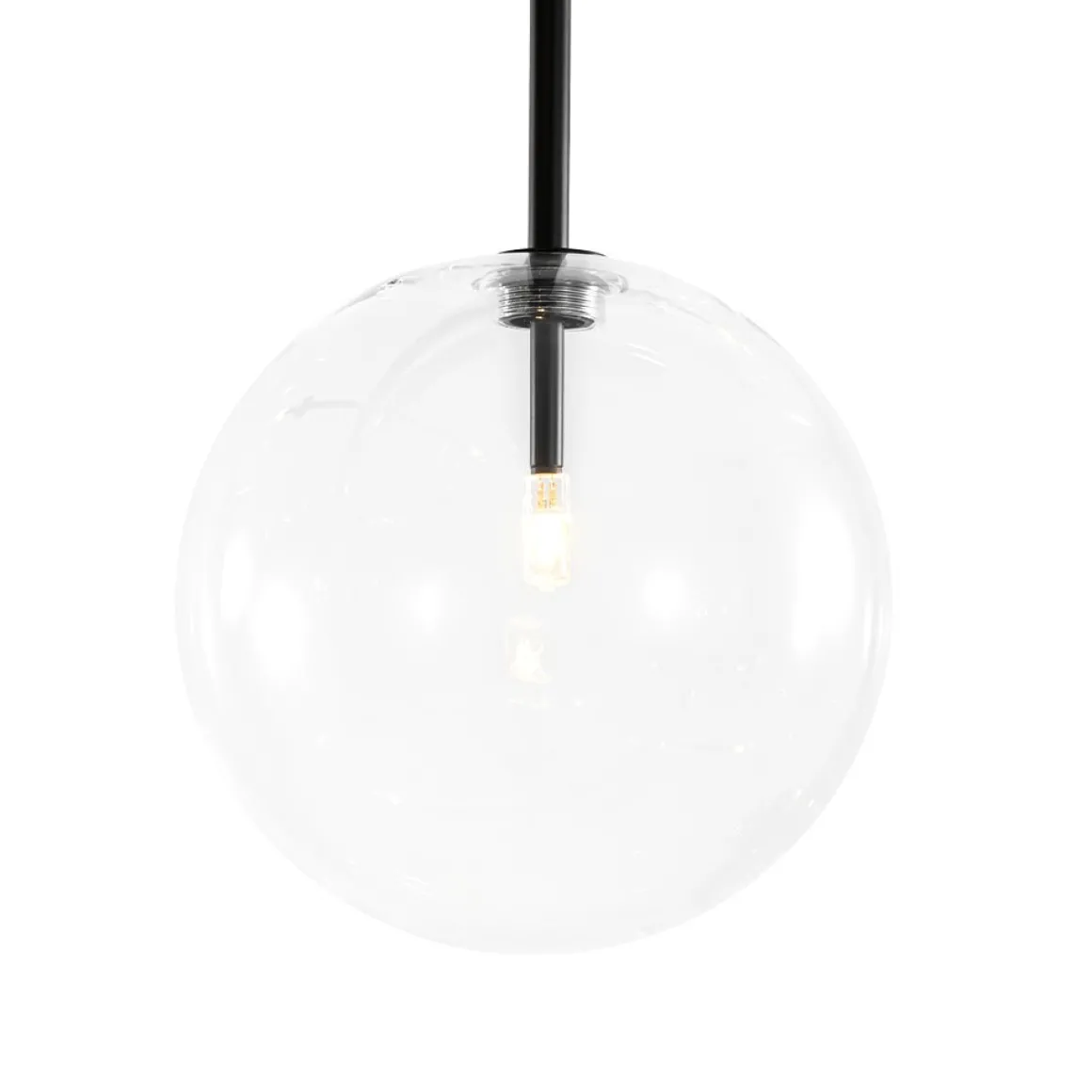 12-Light Sputnik Glass Globe Bubble Linear Island Chandelier