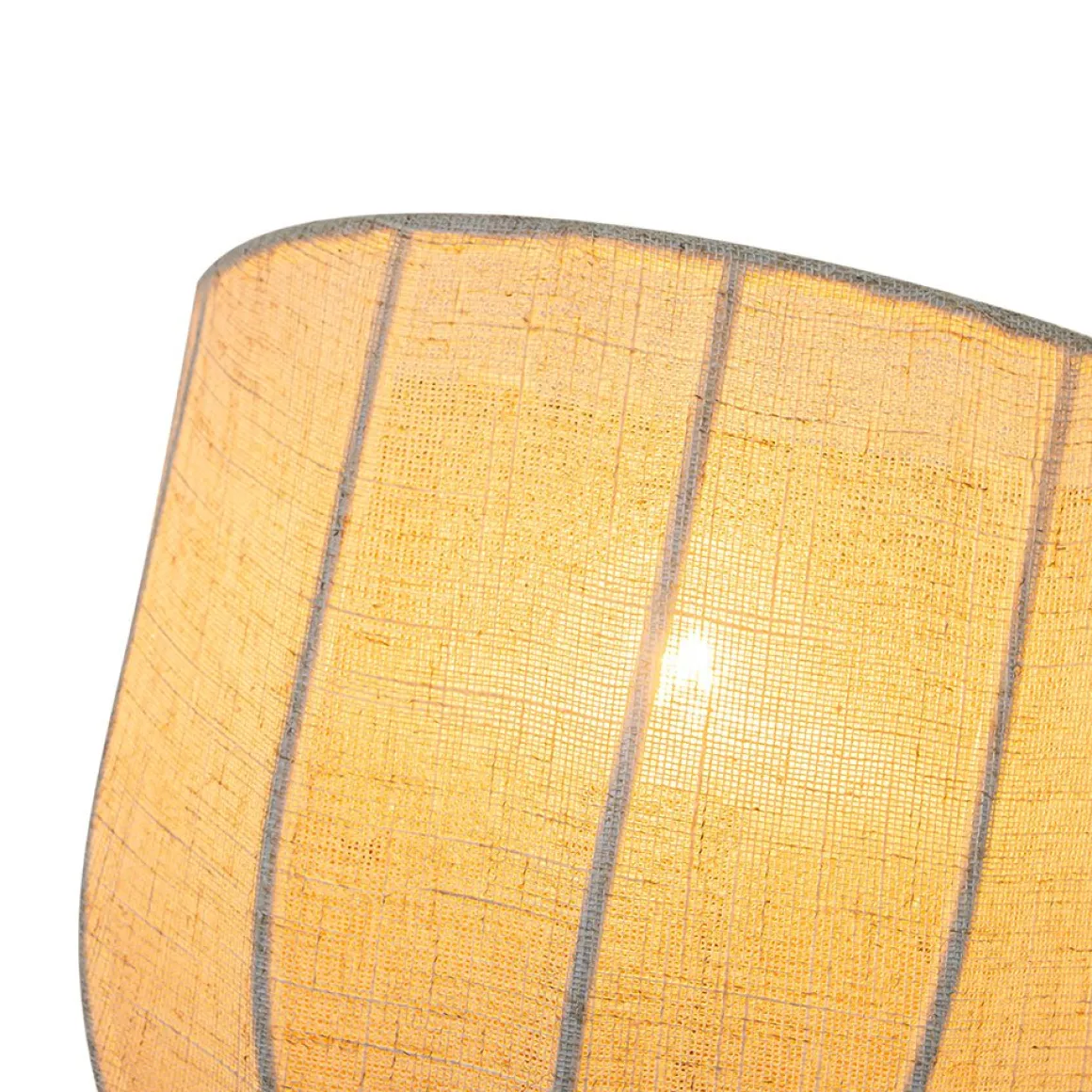 1-Light Vintage Natural Fabric Linen Cage Wall Sconce