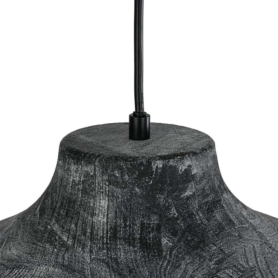 Limed Style Dome Distressed Wooden Single Pendant
