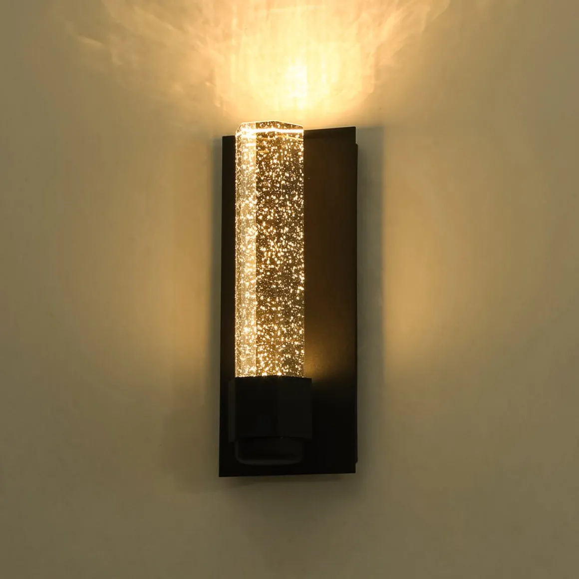 Linear Clear bubble Crystal Tube Dimmable LED Wall Lamp