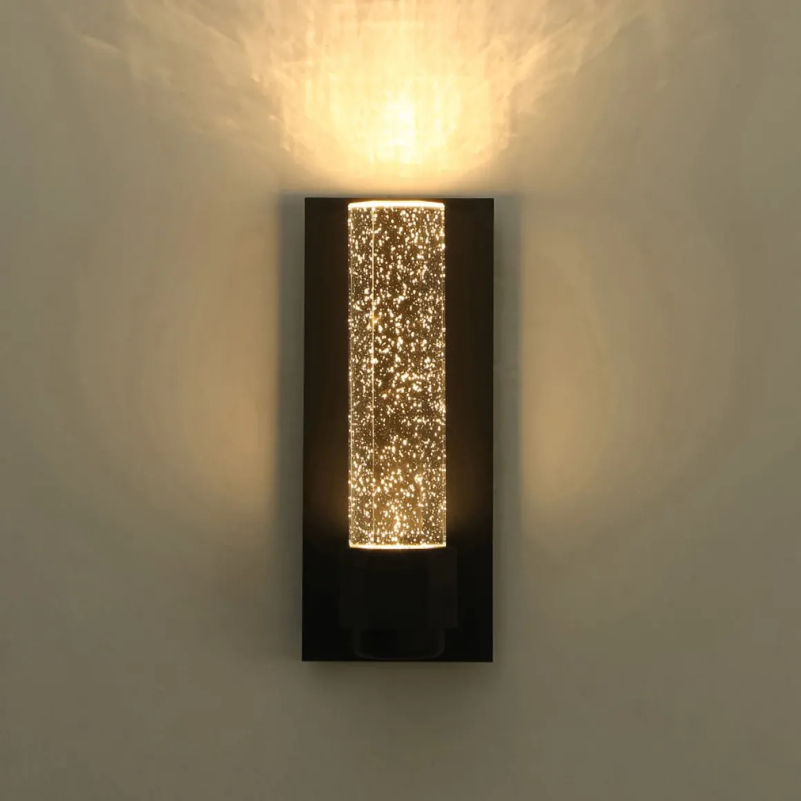 Linear Clear bubble Crystal Tube Dimmable LED Wall Lamp