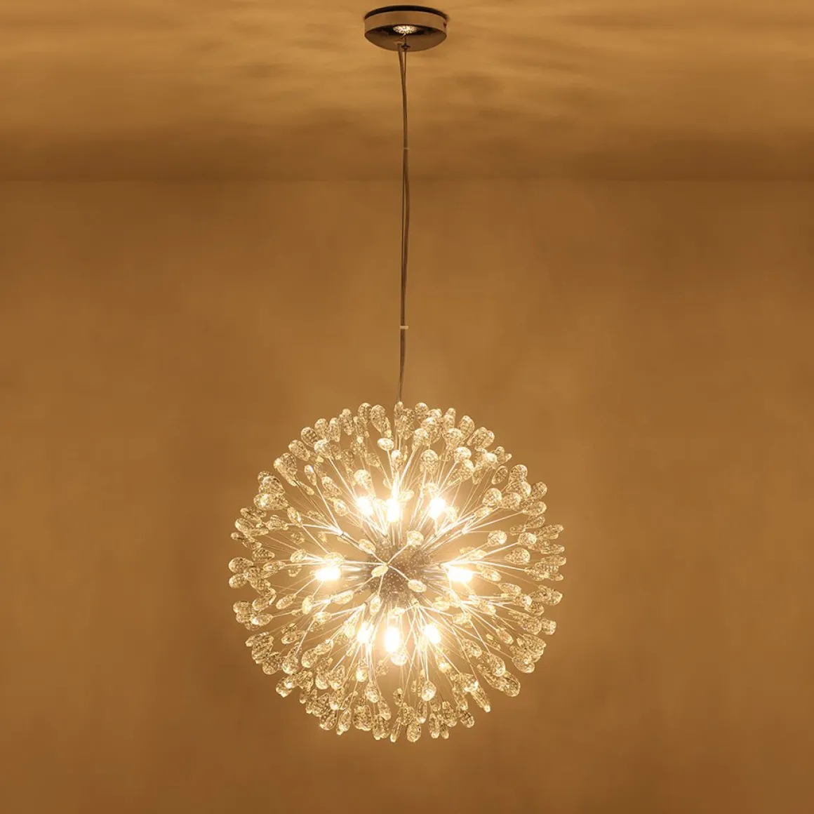 Luxury Bloom Dandelion Crystal Firework Chandelier