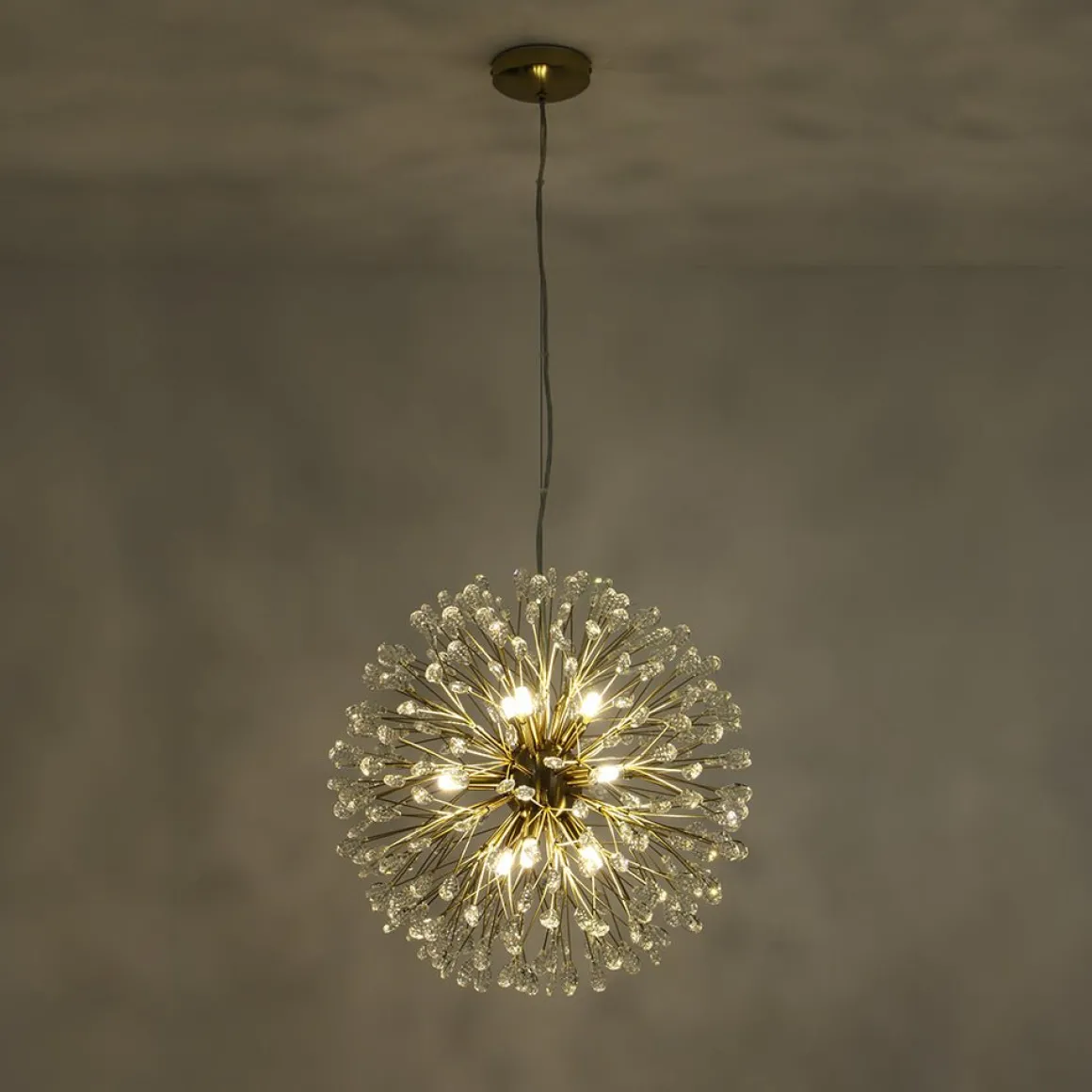 Luxury Bloom Dandelion Crystal Firework Chandelier