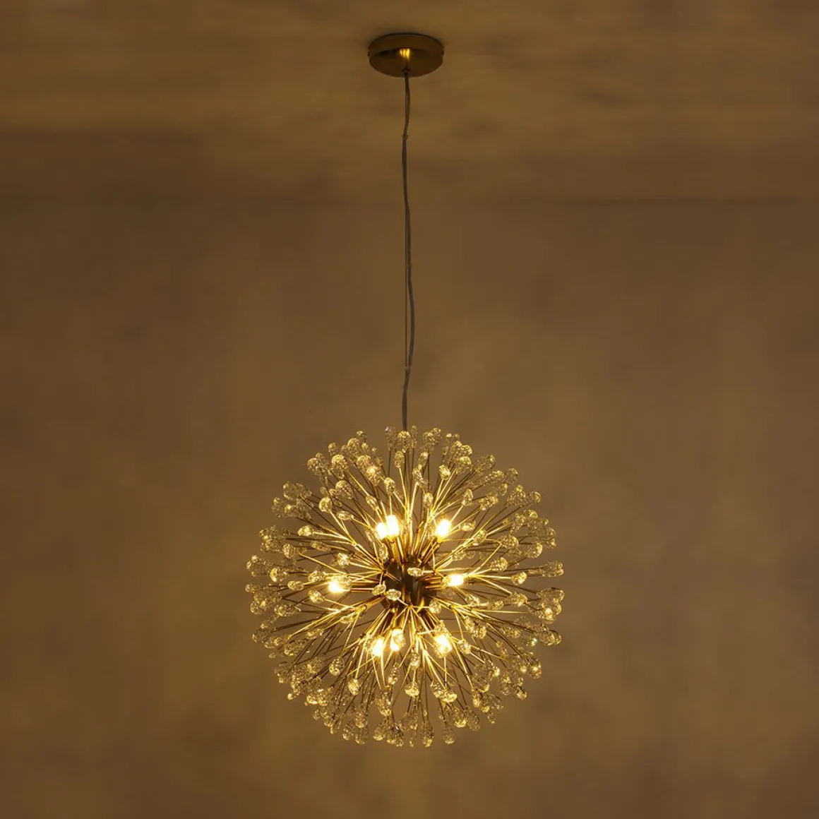 Luxury Bloom Dandelion Crystal Firework Chandelier
