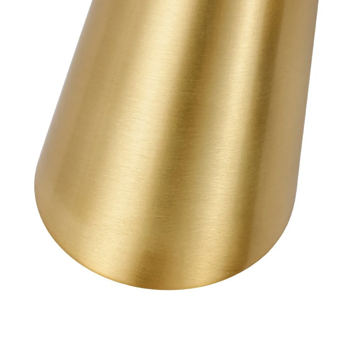 Mid-Century Brushed Brass 2-Light Up Down Dual Cone Wall Lamp