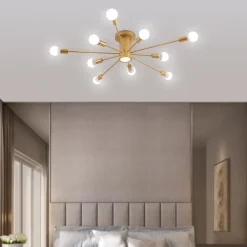 Mid-Century Flush Mount Sputnik Ceiling Light