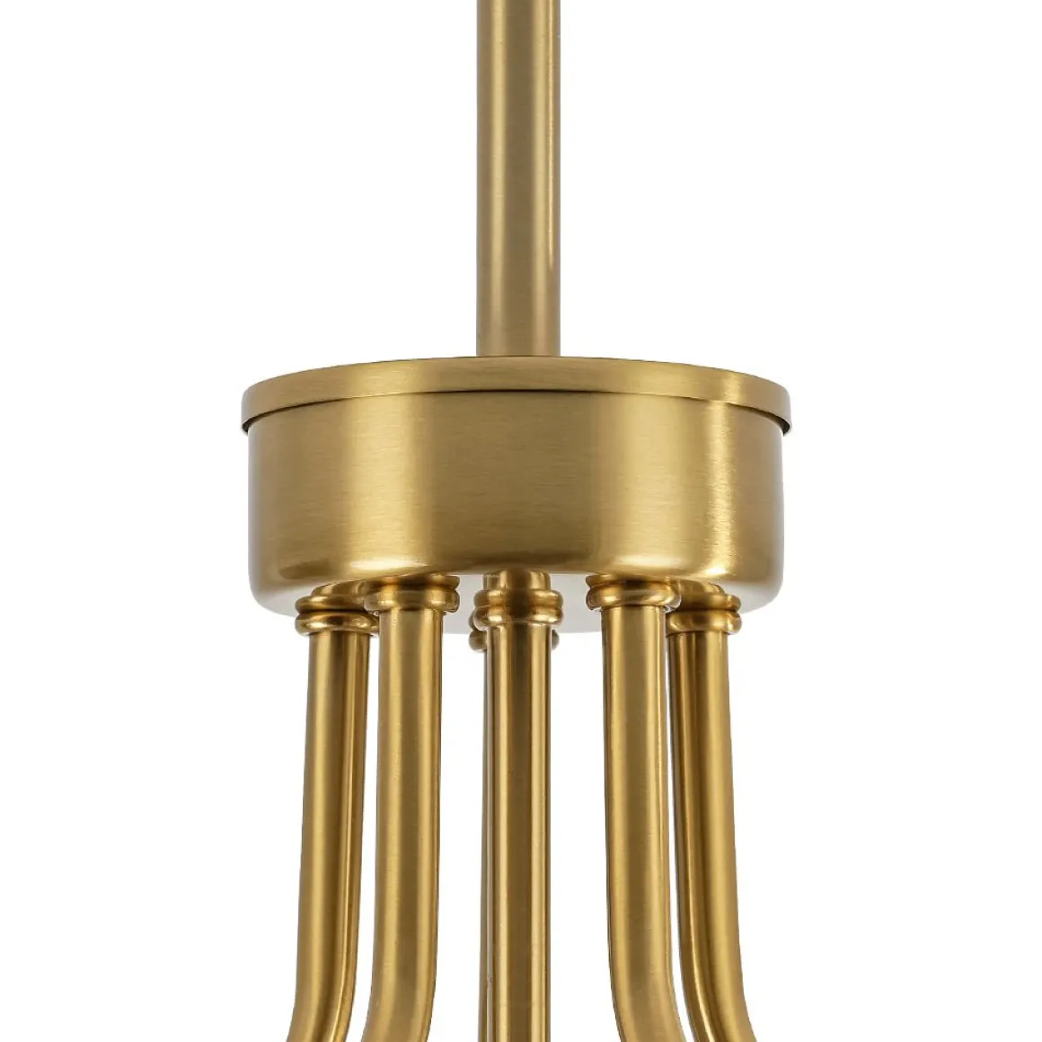 Mid-Century 6-Light Glass Bubble Sputnik Semi Flush Chandelier