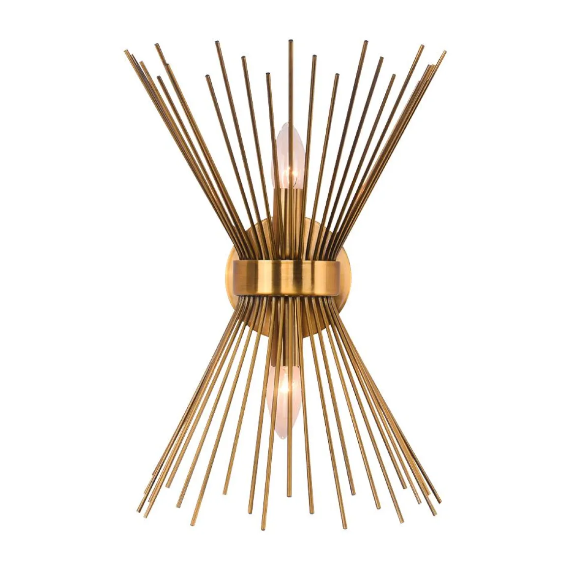 Mid-century Modern Starburst Brass Wall Sconce