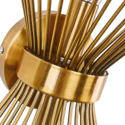 Mid-century Modern Starburst Brass Wall Sconce