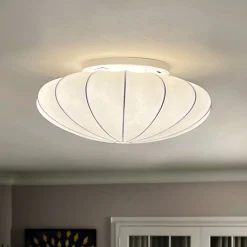 Mid-Century Modern White Flush Mount Light