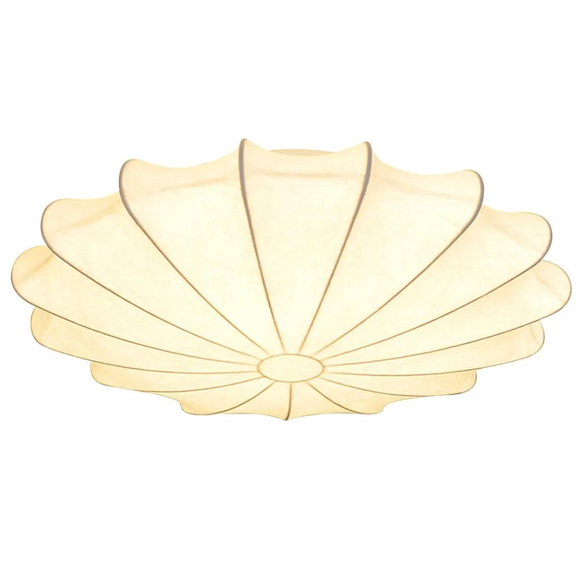 Mid-Century Modern White Flush Mount Light