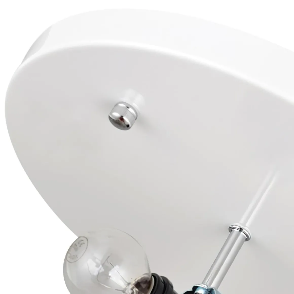 Mid-Century Modern White Flush Mount Light