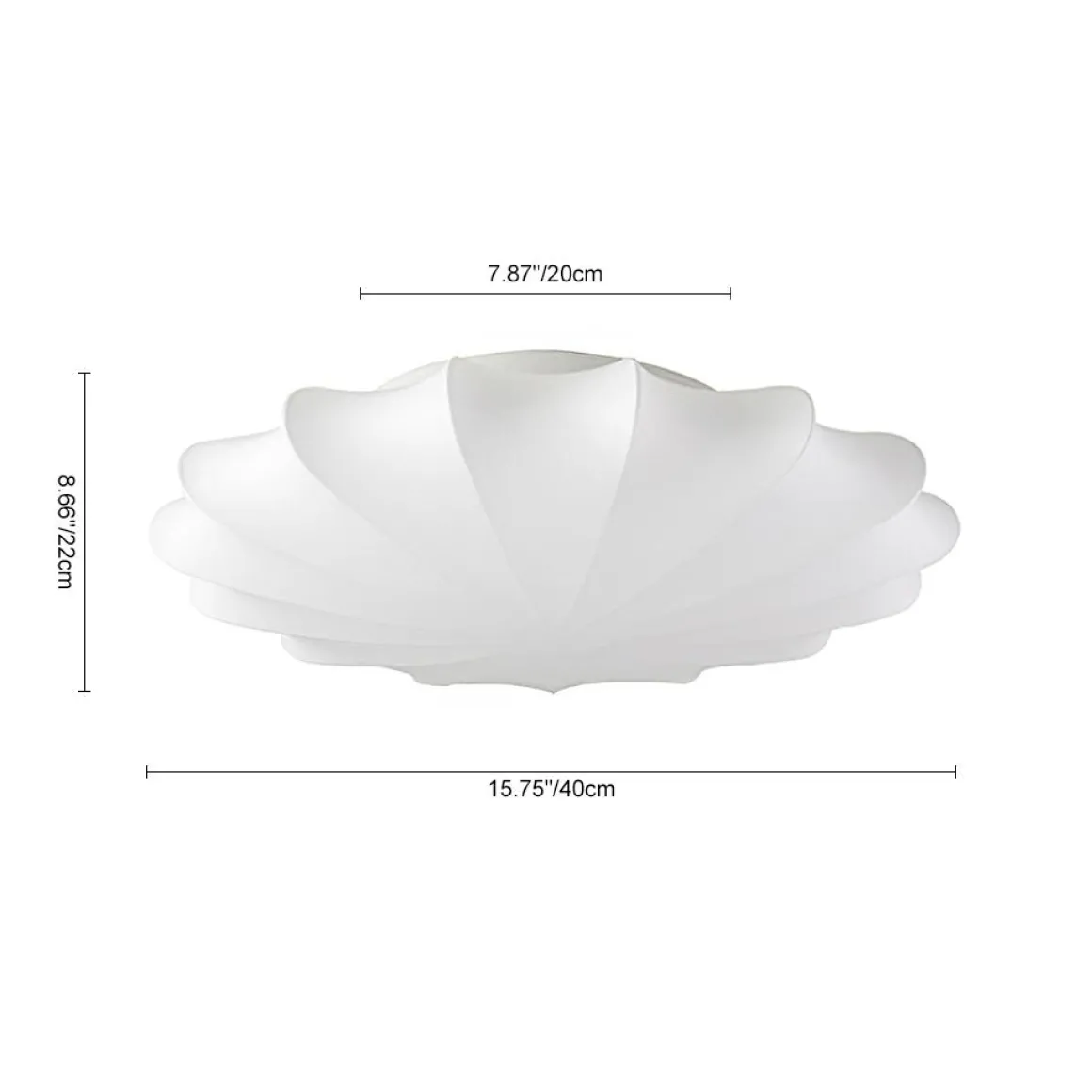 Mid-Century Modern White Flush Mount Light