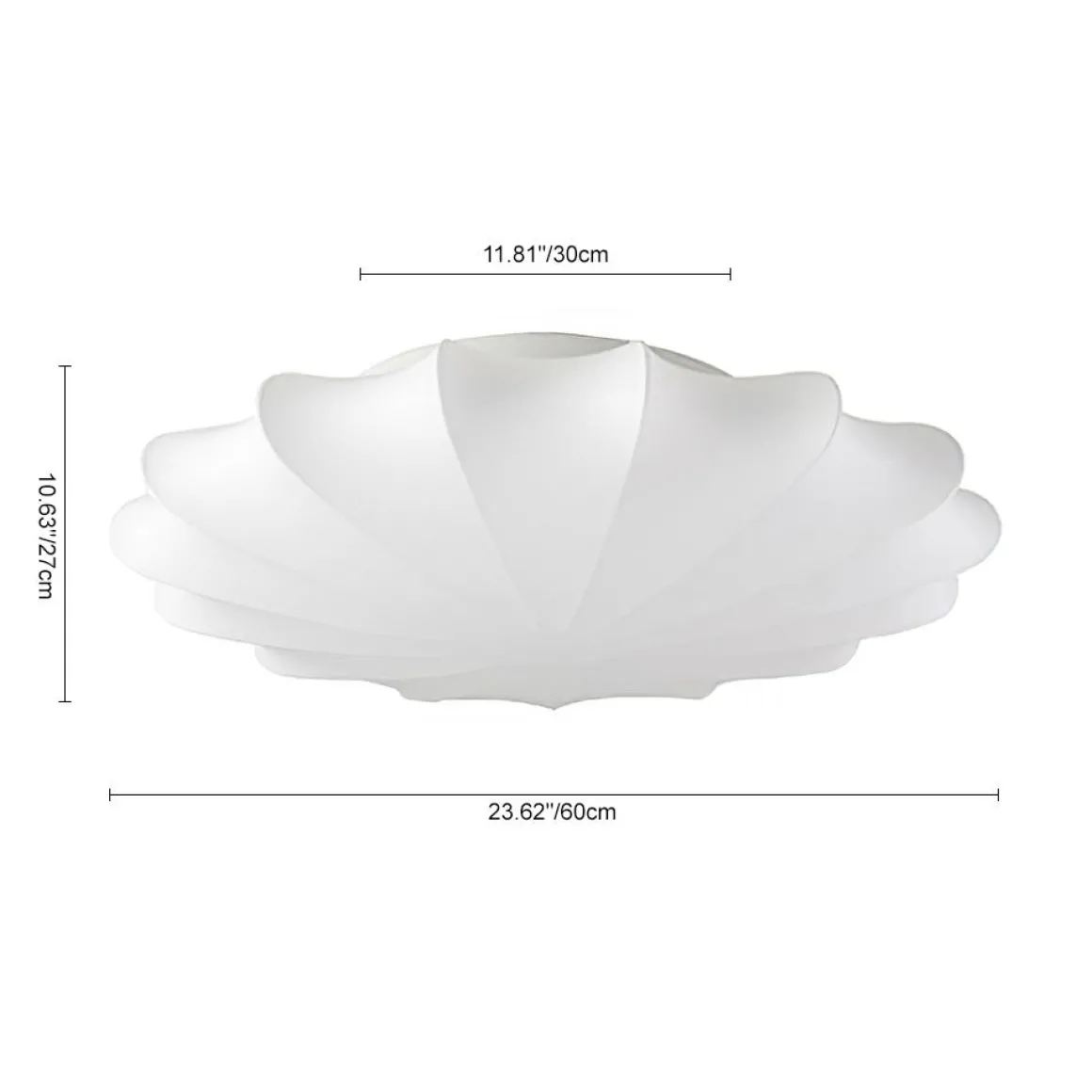 Mid-Century Modern White Flush Mount Light
