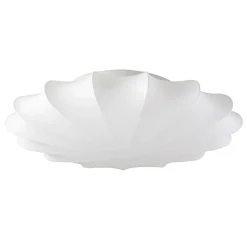 Mid-Century Modern White Flush Mount Light