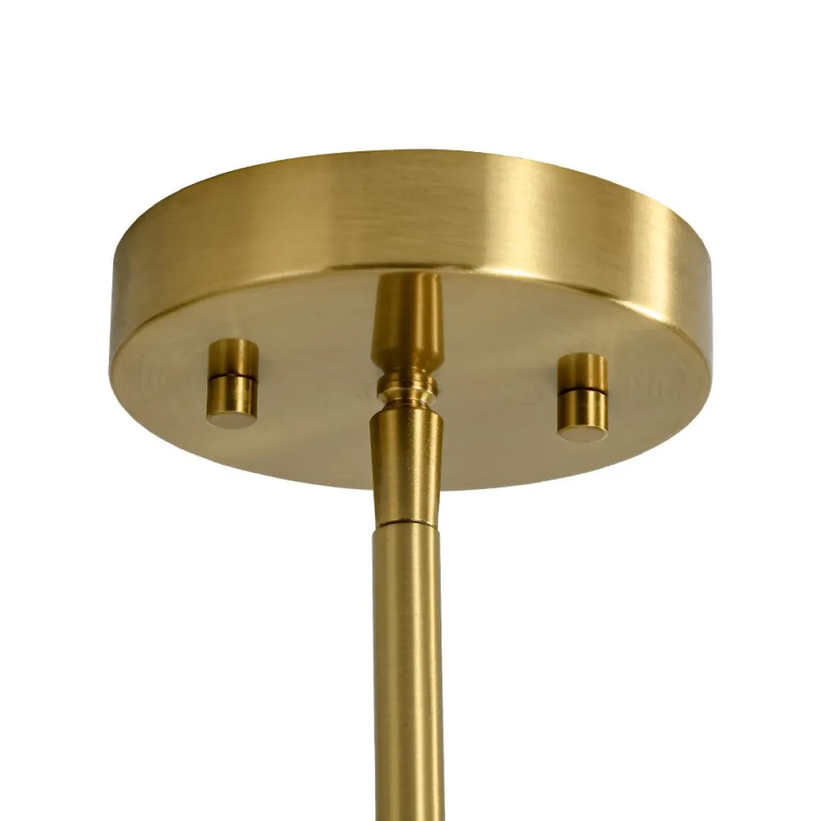 Mid-Century White Brass 8-Light UP and Down Chandelier