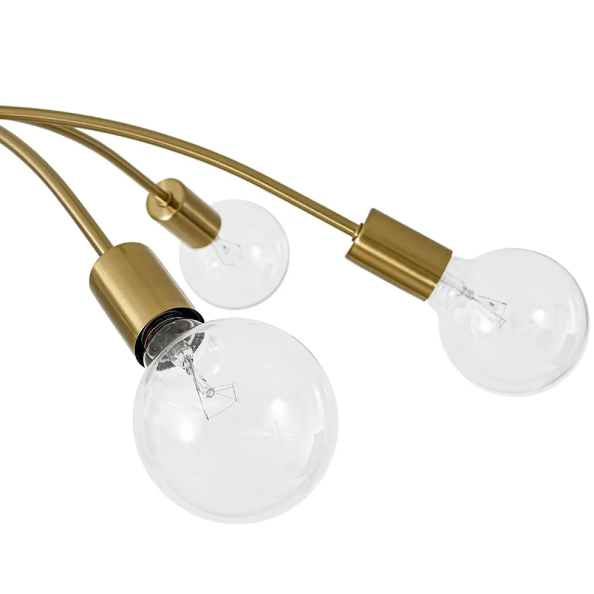 Minimalist 6-Light Metal Round Sputnik Swoop Chandelier