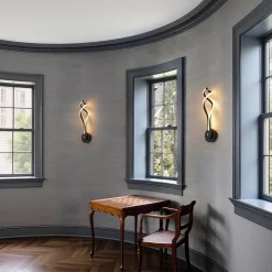 Minimalist 2-Light Twist Ribbon Dimmable LED Wall Sconce
