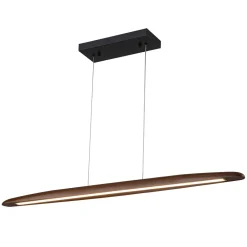 Minimalist Linear Wood Dimmable LED Island Pendant