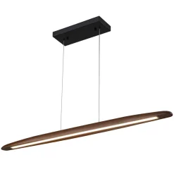 Minimalist Linear Wood Dimmable LED Island Pendant