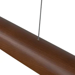 Minimalist Linear Wood Dimmable LED Island Pendant
