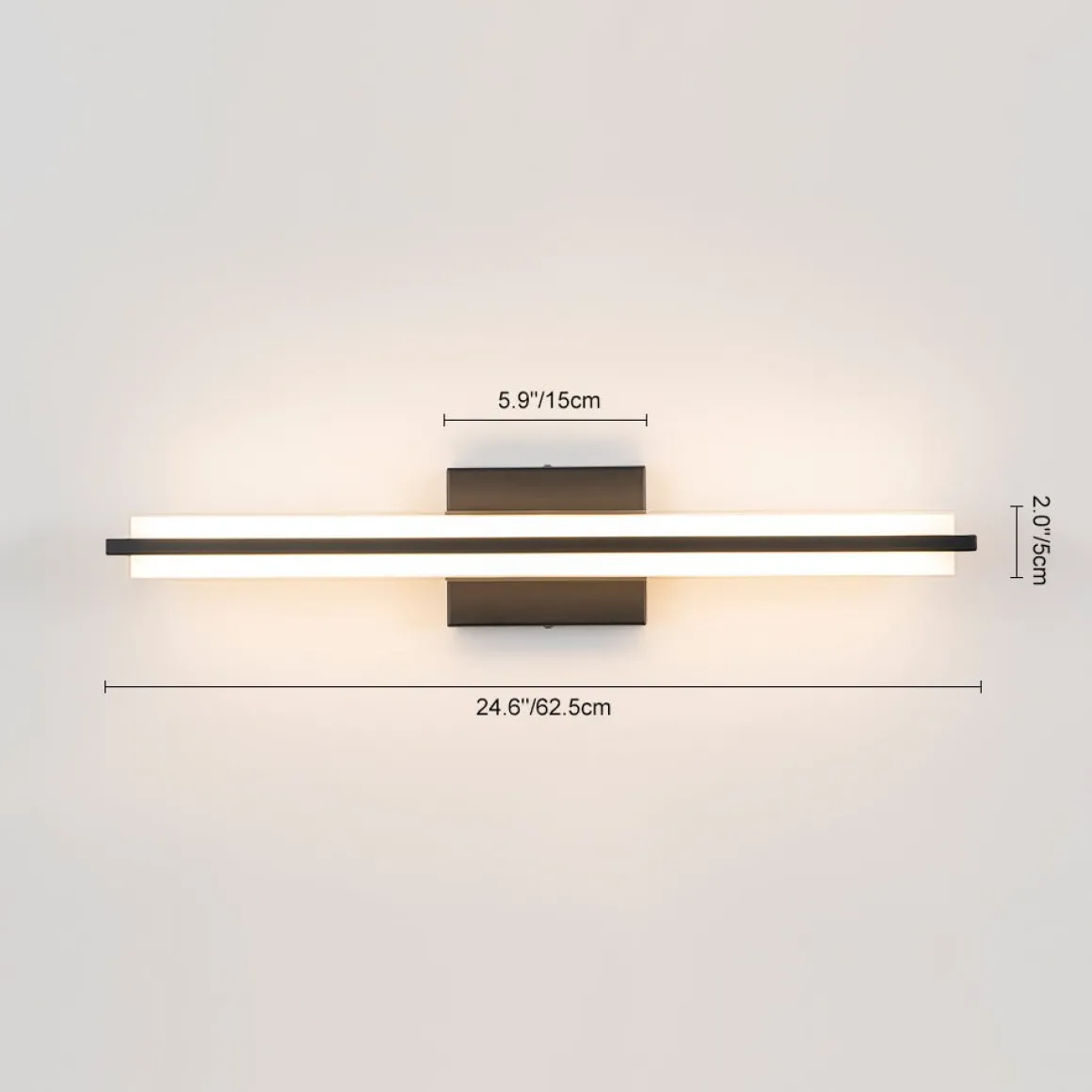 Minimalist Rectangle Dimmable LED Vanity Wall Light