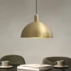 Modern Brass Single Dome Gold Pendant Light