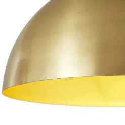Modern Brass Single Dome Gold Pendant Light