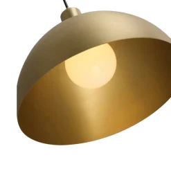 Modern Brass Single Dome Gold Pendant Light