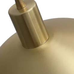 Modern Brass Single Dome Gold Pendant Light