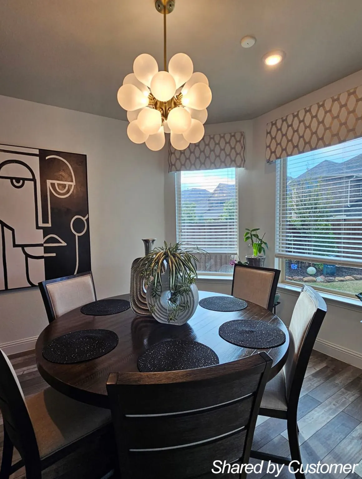 Modern Cluster Frosted Glass Bubble Chandelier