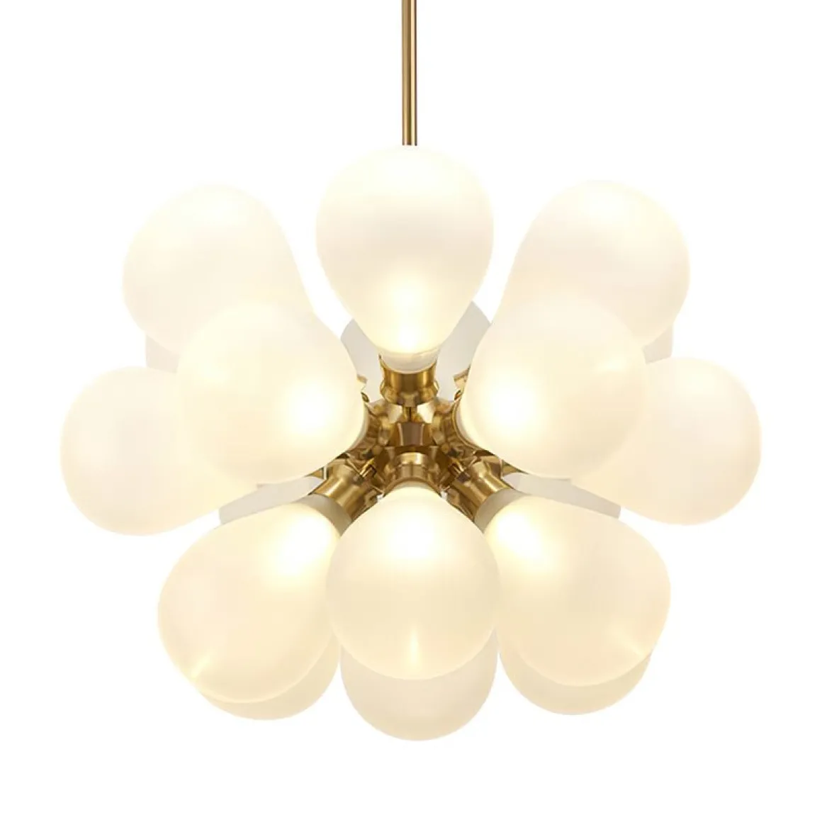 Modern Cluster Frosted Glass Bubble Chandelier
