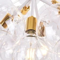 Modern Cluster Glass Bubble Chandelier / Semi Flush