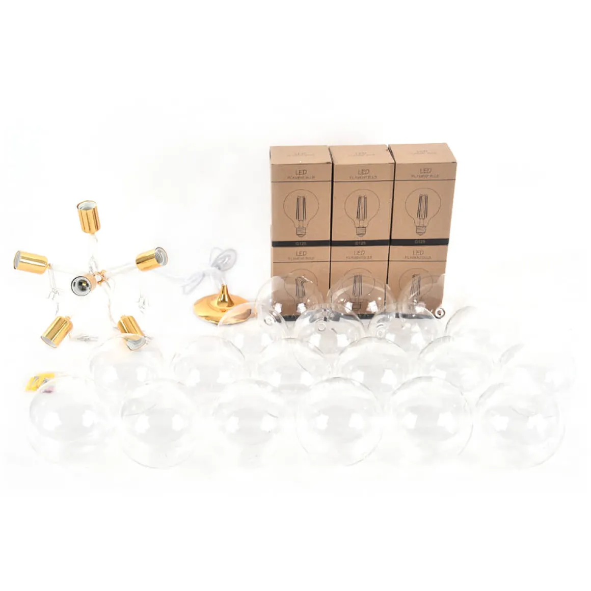 Modern Cluster Glass Bubble Chandelier / Semi Flush