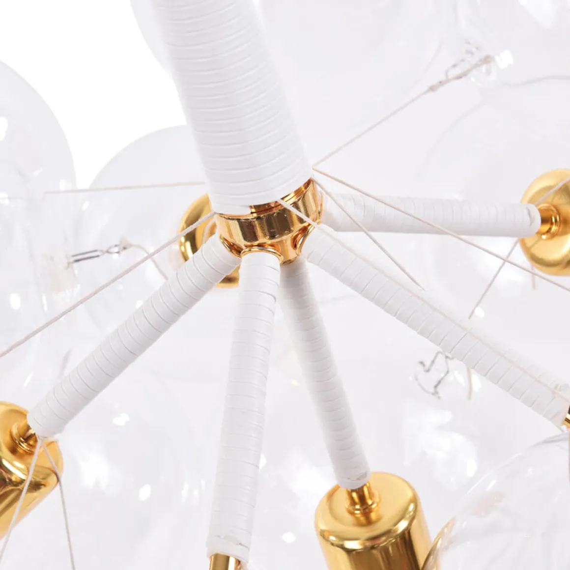 Modern Cluster Glass Bubble Chandelier / Semi Flush