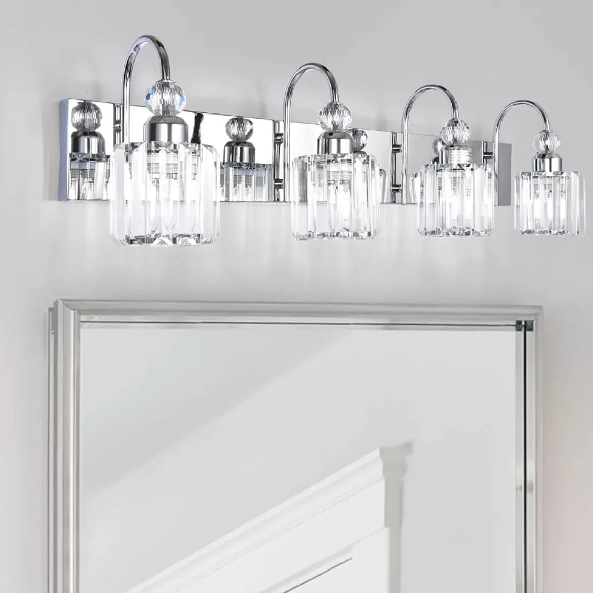 Modern Crystal Vanity Wall Sconce