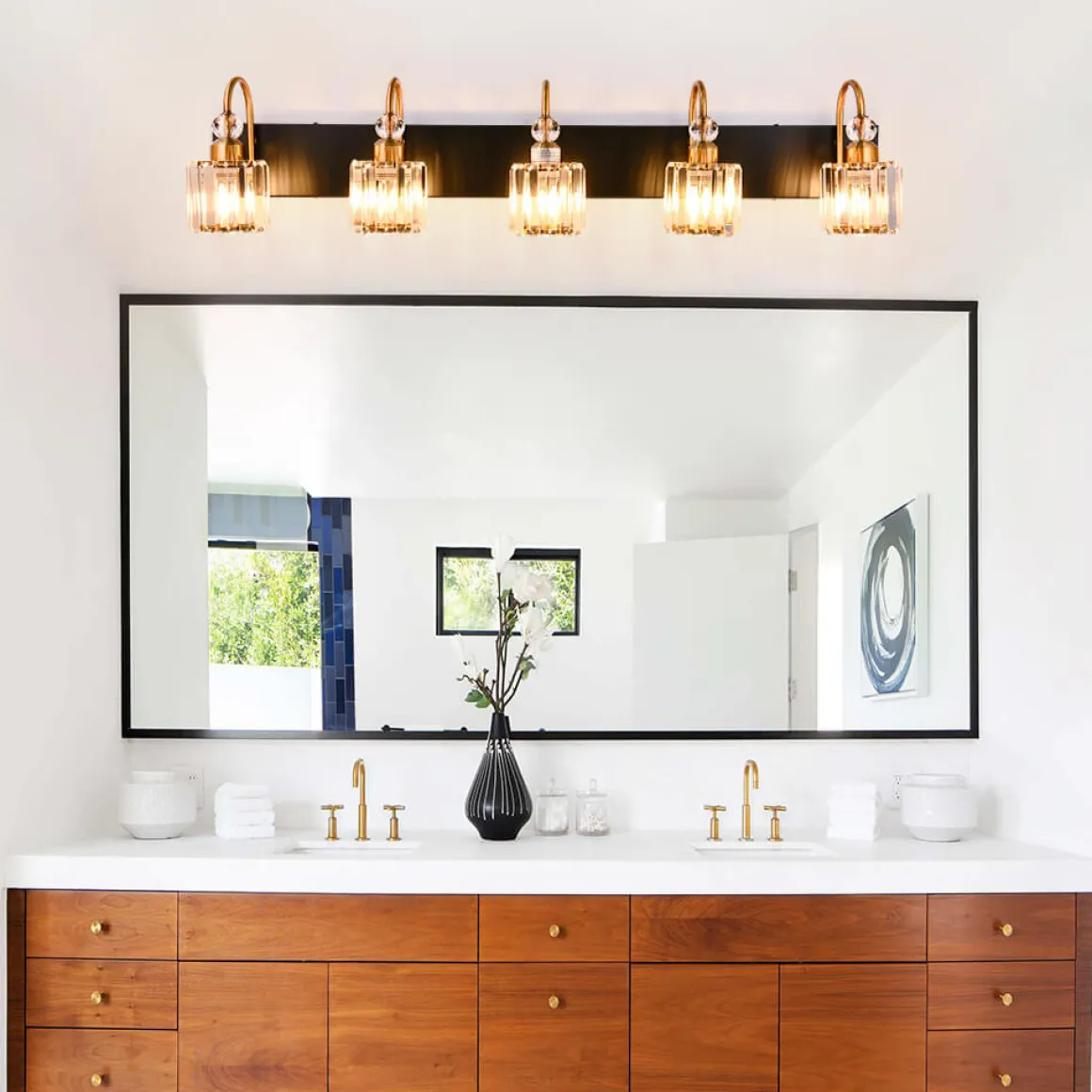 Modern Crystal Vanity Wall Sconce